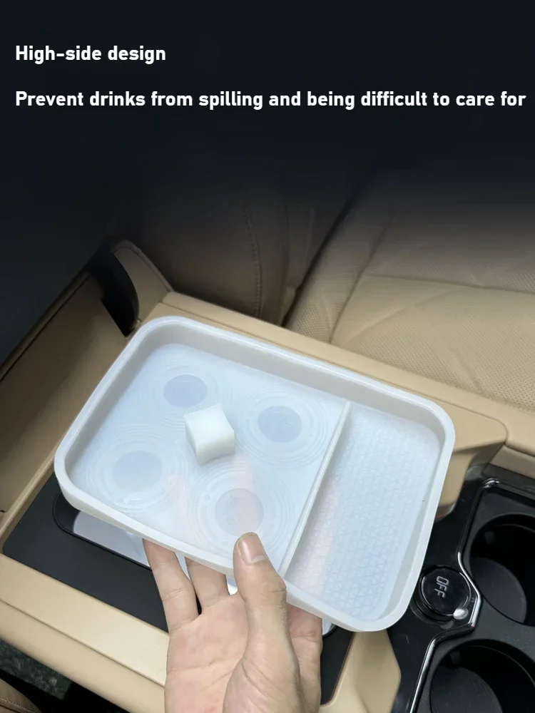 

For BYD Formula Leopard 8 2024 2025 Car Central Control Refrigerator Silicone Pad Anti Slip Cup Holder Refrigerator Limit Pad