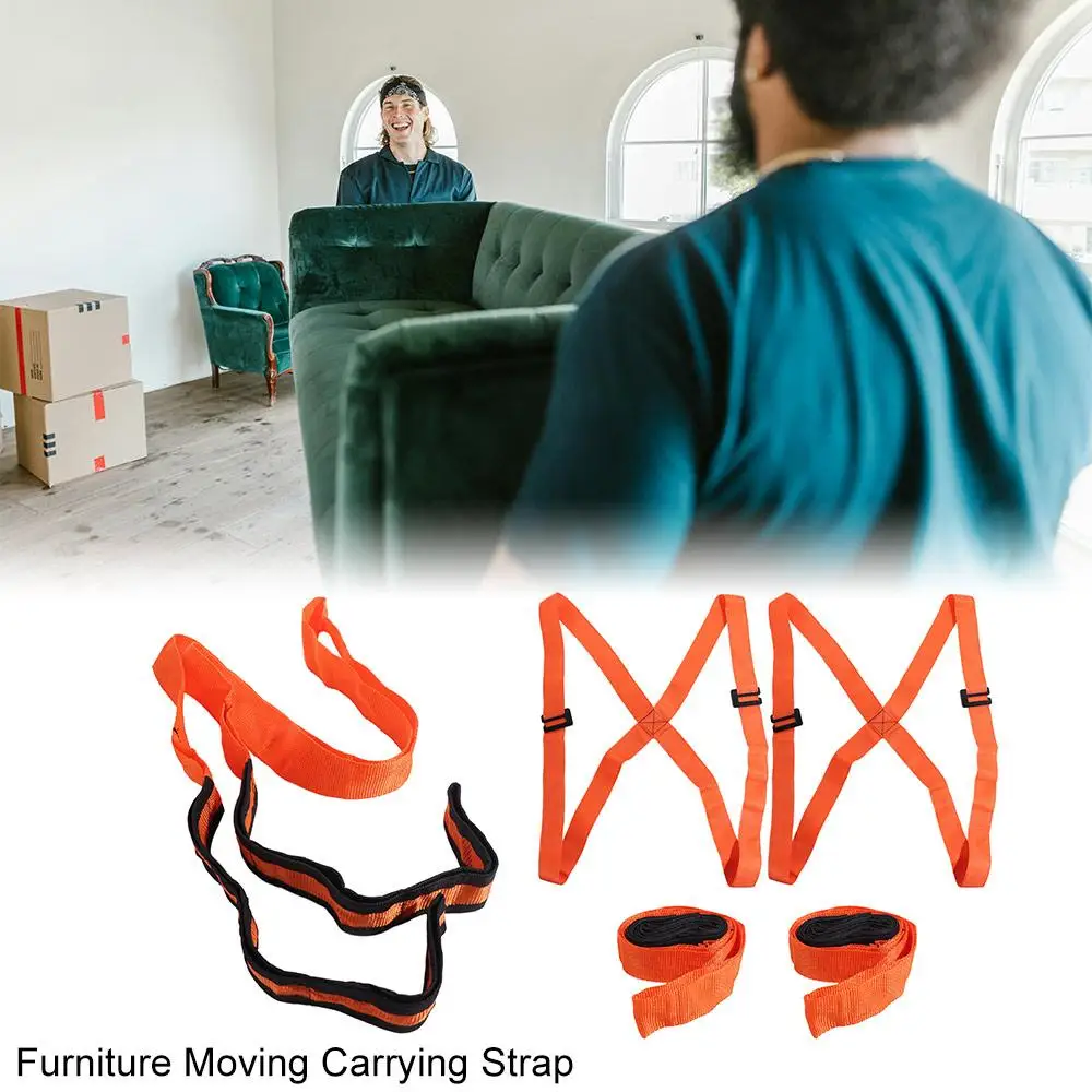 High-efficiency Furniture Moving Carrying Straps Heavy Duty Labor-saving Transport Belt Ropes Professional Strong Load Bearing