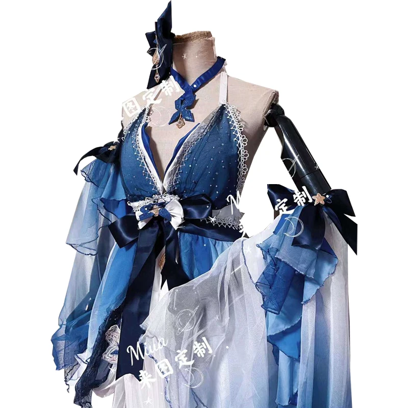 Custom Made Azur Lane Shinano Cosplay Costume Blue Party Dress Uniform Women Anime Outfits Halloween Suits Tailor Customized Cos