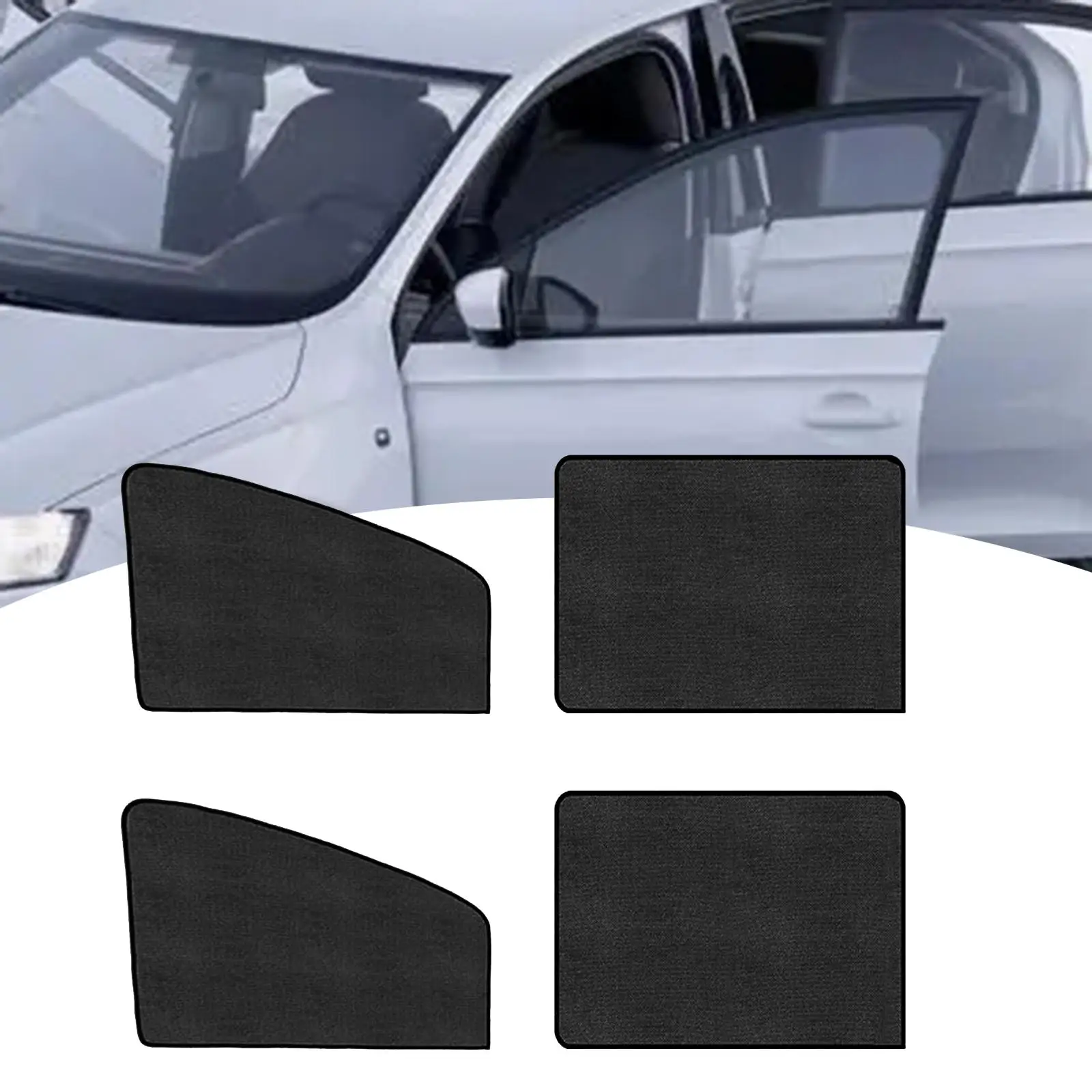 Car Window Sunshade Magnetic Summer Black Protection Automotive Interior