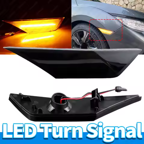 LED Sequential Side Marker Light FOR Honda Civic Coupe Sedan Hatchback LX EX EX-L EX-T Sport Touring Si Type R 2016-2021 HO25501
