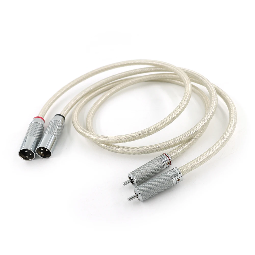 ブロードキャストグレード RCA - XLR バランス コード - クライオ処理 OCC 銅、IP67 ジャケット付き (1M/2M/3M) ​