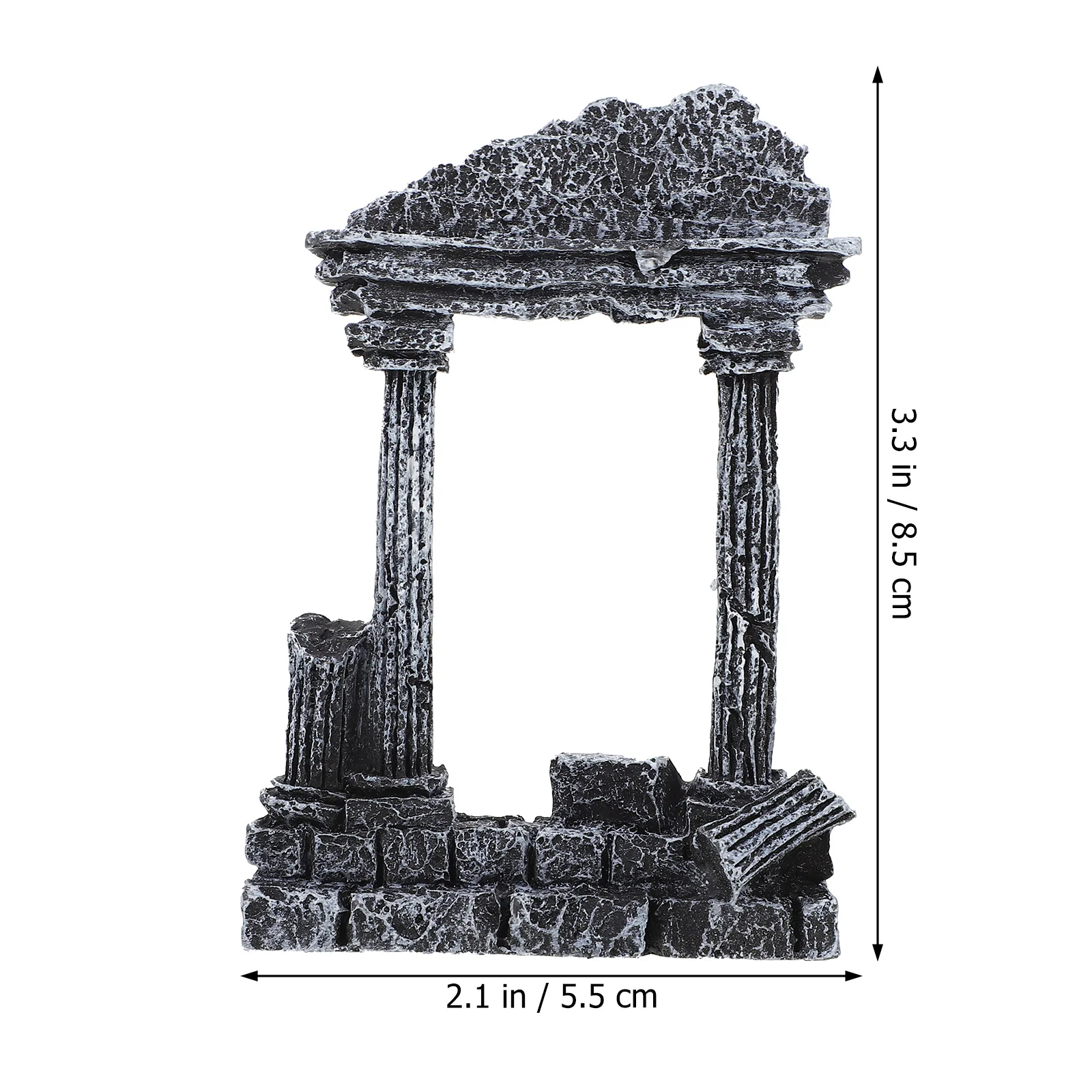 

2Pcs Fish Tank Ornament Resin Roman Column Marble Pillar Aquarium Decoration Lifelike Landscape Decor Aquarium Decoration