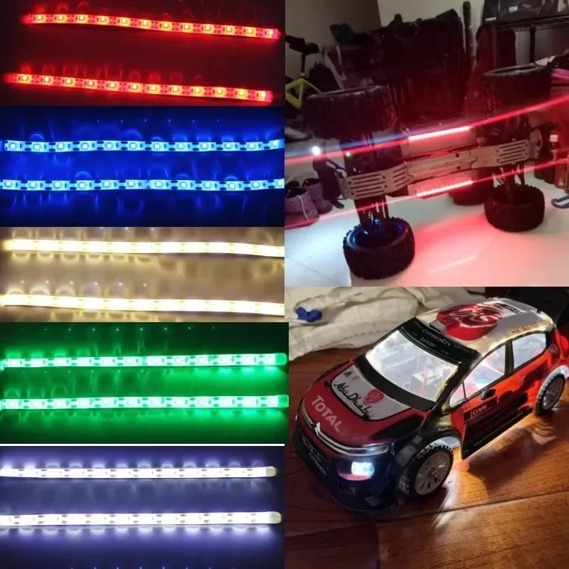 LED light strips available in multiple colors can be cut for 1/10 RC Crawler Car TRX4 SCX10 RC4WD Big Truck D90 Chassis Light