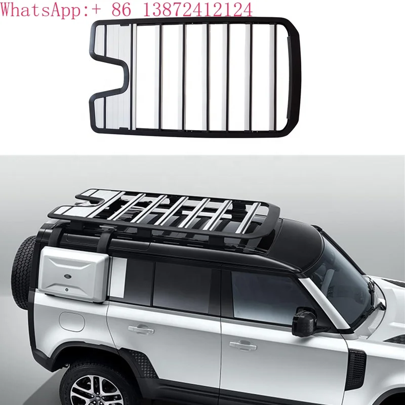 

Aluminum Car Carrier Roof Rack Luggage Cargo Basket for Land Rover Defender 2020 2021 Roof Rack Roof Basket Luggage Rack