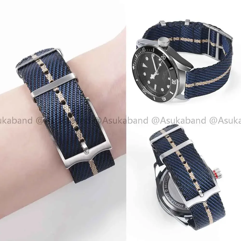 Canvas Nylon Watch Strap 20mm 22mm for Tudor Black Bay for Swatch for Blancpain Fifty Fathoms for OMEGA Seamaster for Rolex Band