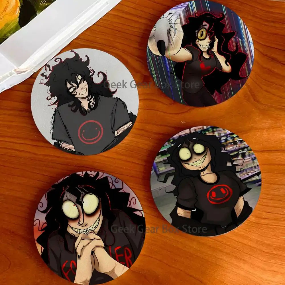 Horror Game John Doe Wood Coaster Set - Heat Resistant For Tea & Coffee, Home Cafe Decor Holiday Gift