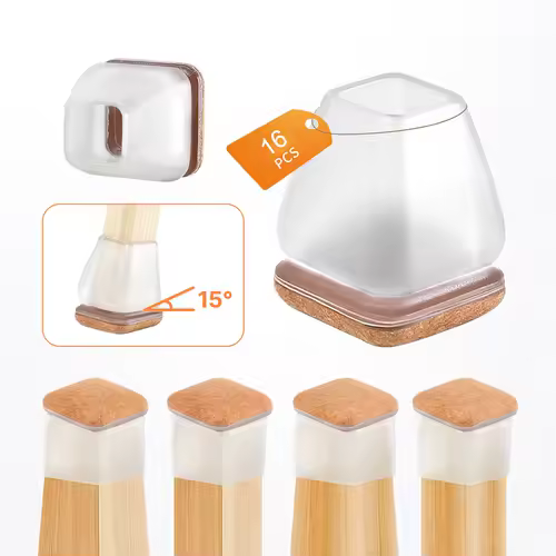 16PCS Chair Leg Floor Protectors with Thick Wrap Felt Pads Silicone Furniture Foot Cover Table Feet  Protect Floors - Image 7