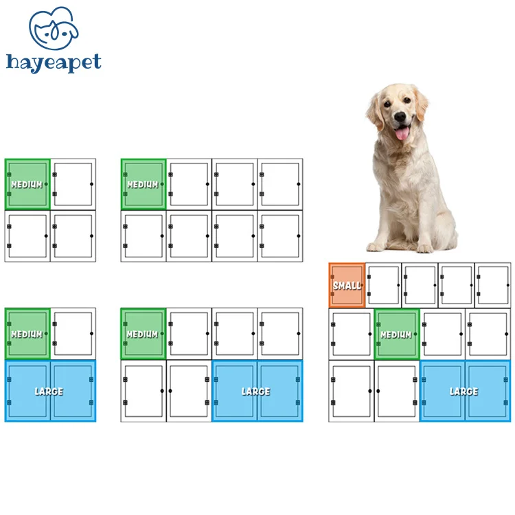 Big Breeding Cage Pet Modular Cage Bank Sheet Aluminum-zinc Alloy Coated Steel HCL-105S/M/L / Silver Dogs Dog Kennels Solid