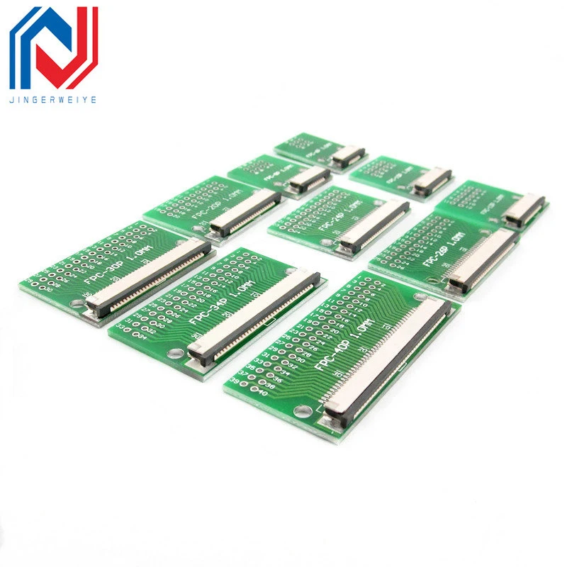 Placa Adaptadora FPC/FFC 0.5/1.0MM Cable Plano de Transferencia Inserción Directa Conector de Espaciado DIY 6P/8P/10P/20P/30P/40P/60P 5