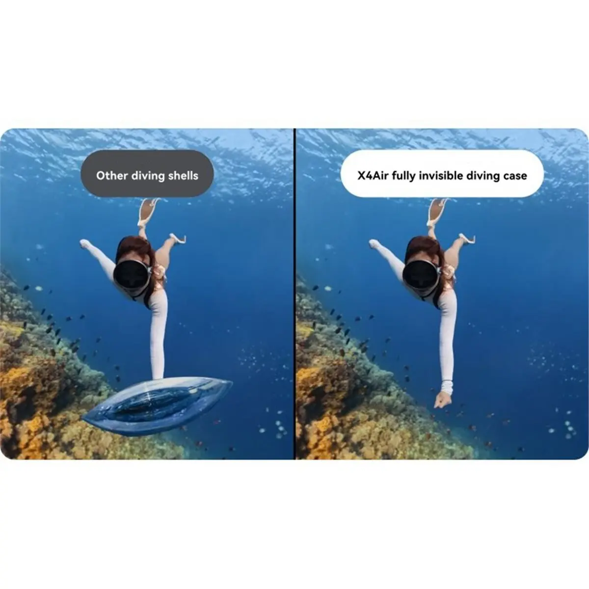 60M Waterproof Housing Cover for X4 Air Dive Case Underwater Protector Diving Box Shell