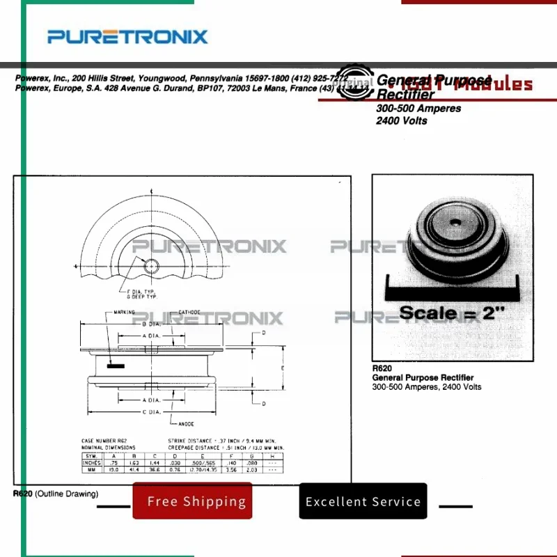 

R6202030XX00 R6202230XX00 R7S02408XX R7203506XX00 74-7787 New Original Thyristor Power Module