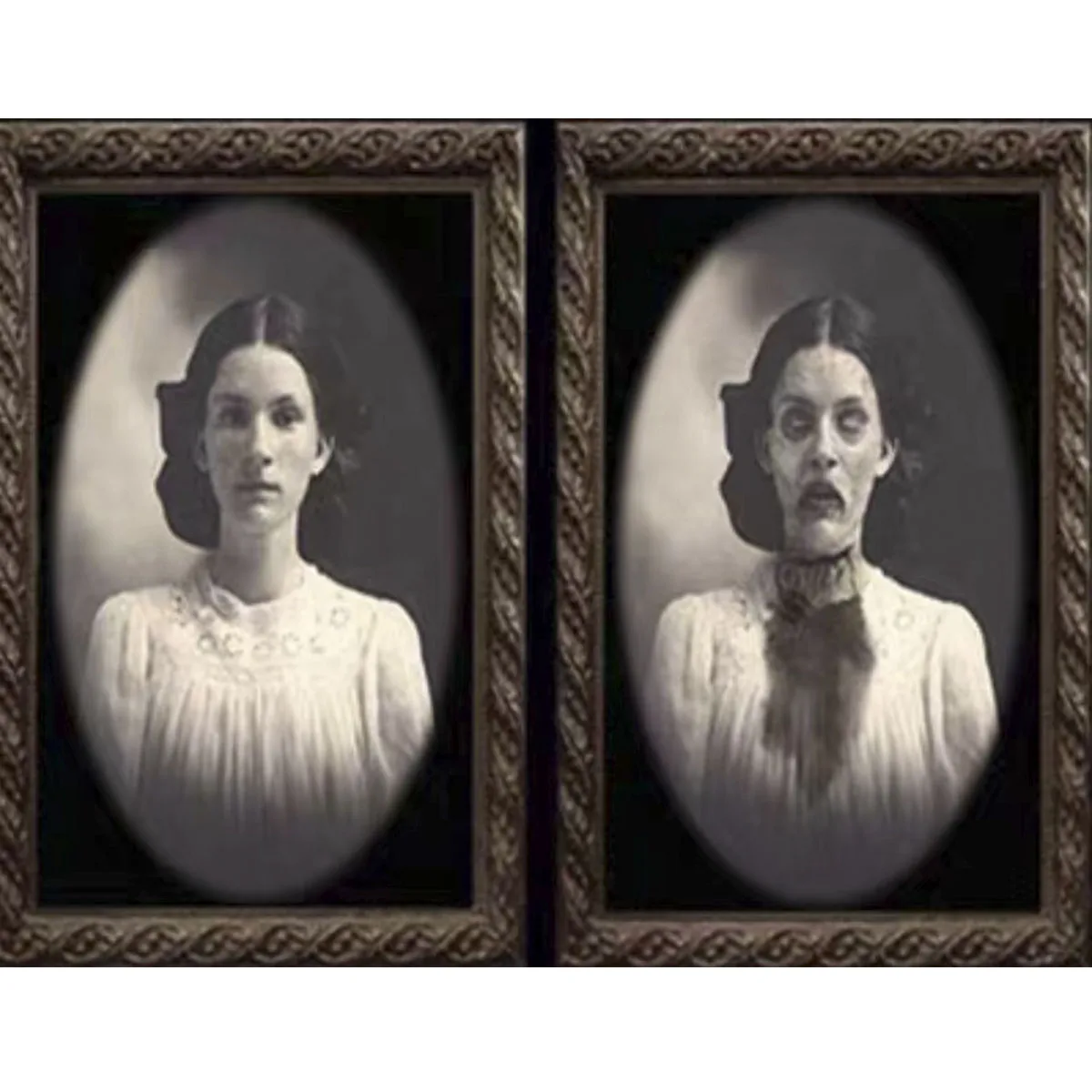 Marco de imagen móvil de Cara Cambiante 3D, decoraciones de Halloween, retrato para el hogar, exterior, terrorífico, accesorios de pared para fiesta de Halloween