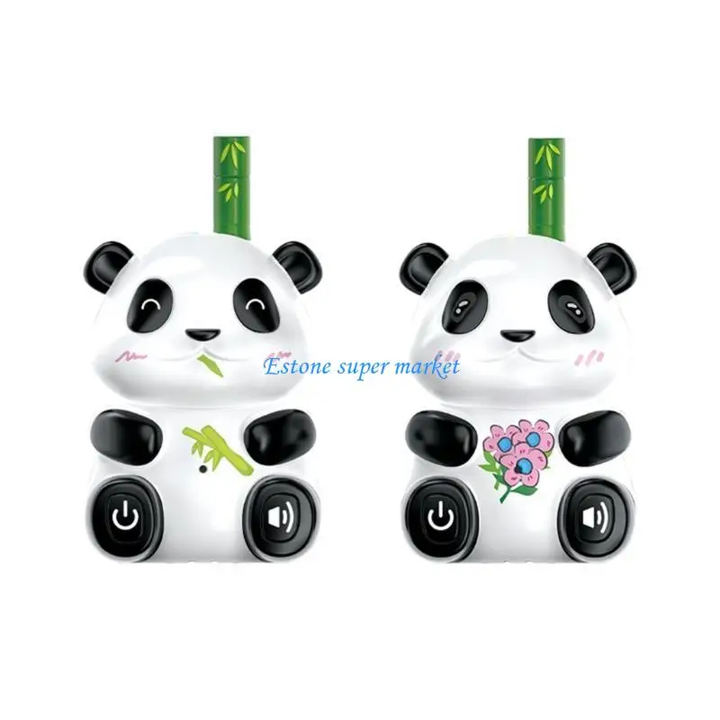 090B Cartoon Panda Walkies Talkie Toy con 1KM Kids Learning Camping Playset Citofono elettrico Avventura giocattolo