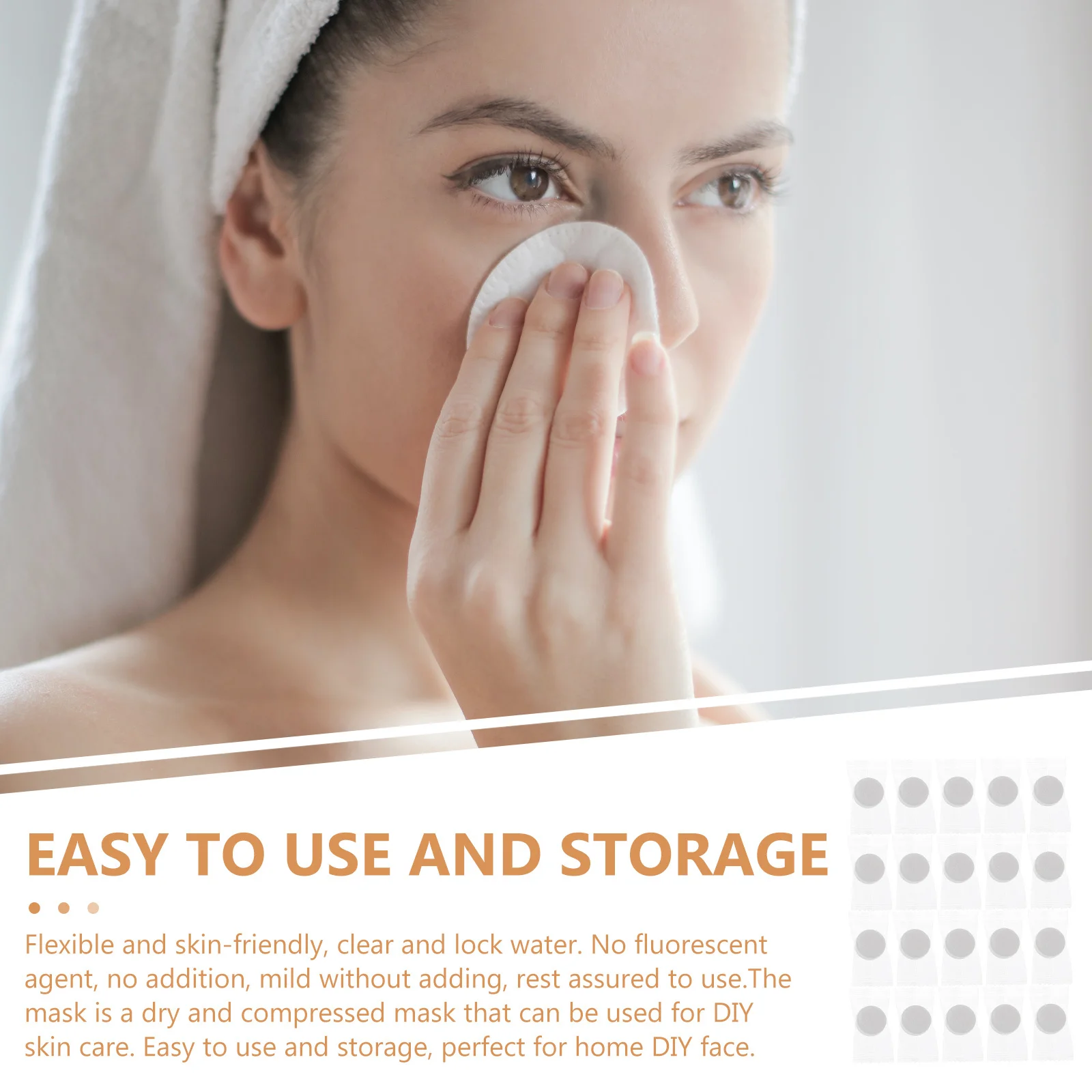 20 piezas hojas de máscara Facial comprimidas Diy hidratante bloqueo de agua toalla de viaje desechable no tejido máscara de belleza papel