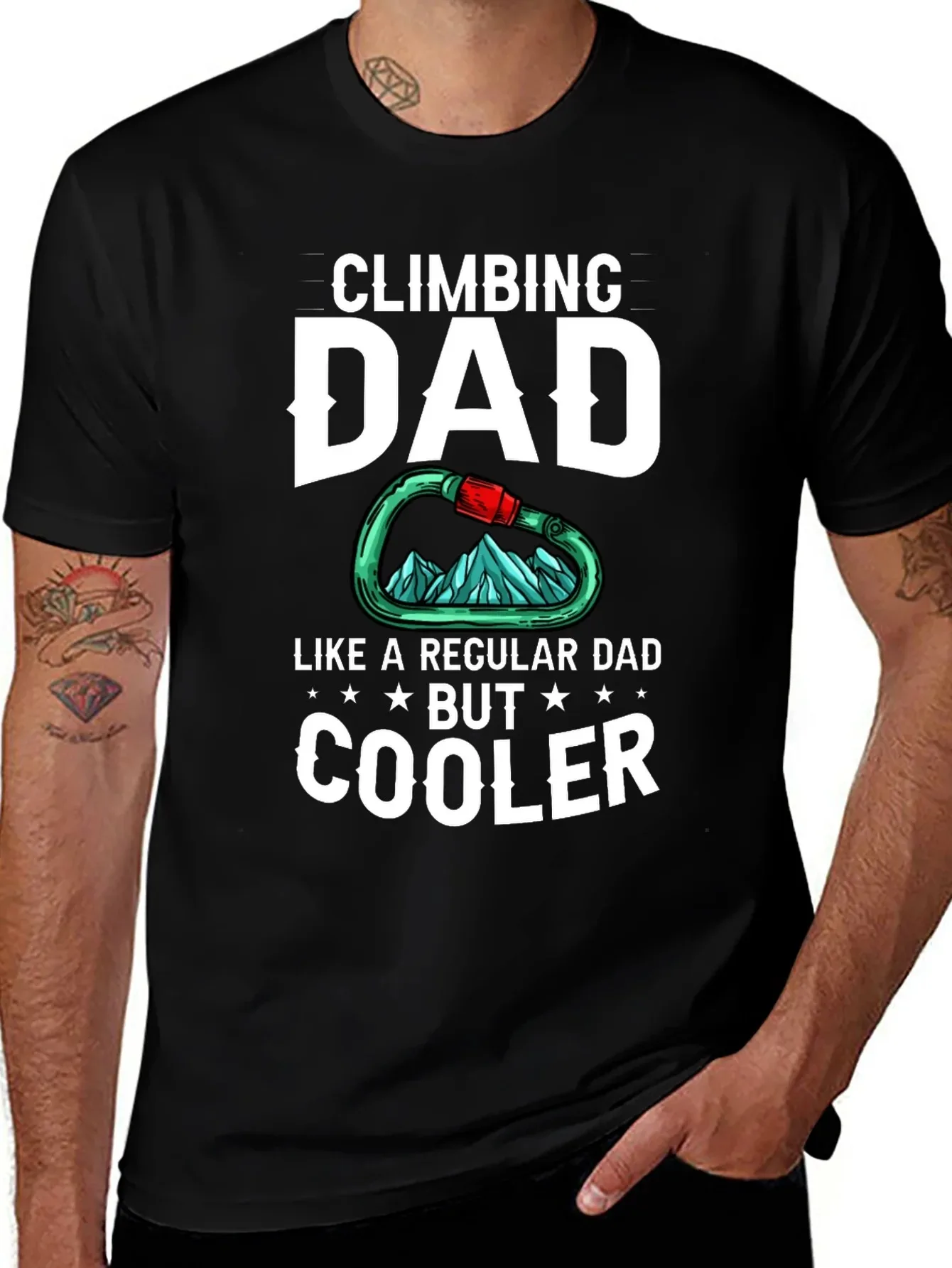 

Climbing Dad Printing Men's T-Shirt Fashion Short Sleeve Cotton Tee Funny T-shirt Summer Clothing Sports Tops Men Oversize Shirt