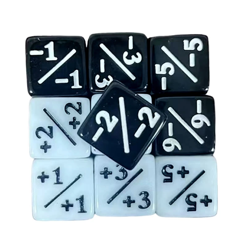16mm 6 Side Dobbelstenen Tellers + 1 Kinderen Speelgoed Tellen Voor MTG De Verzamelkaart Gaming Token Loyaliteit gift 10 stks/zak