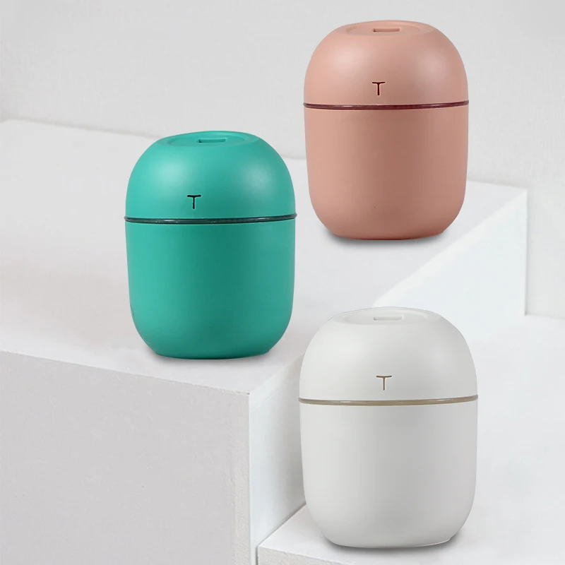 USB Aroma Diffuser 220ml Mini Essential Oil Diffuser Portable Mute Ultrasonic Air Humidifier Vehicle Humidifier with LED Lights