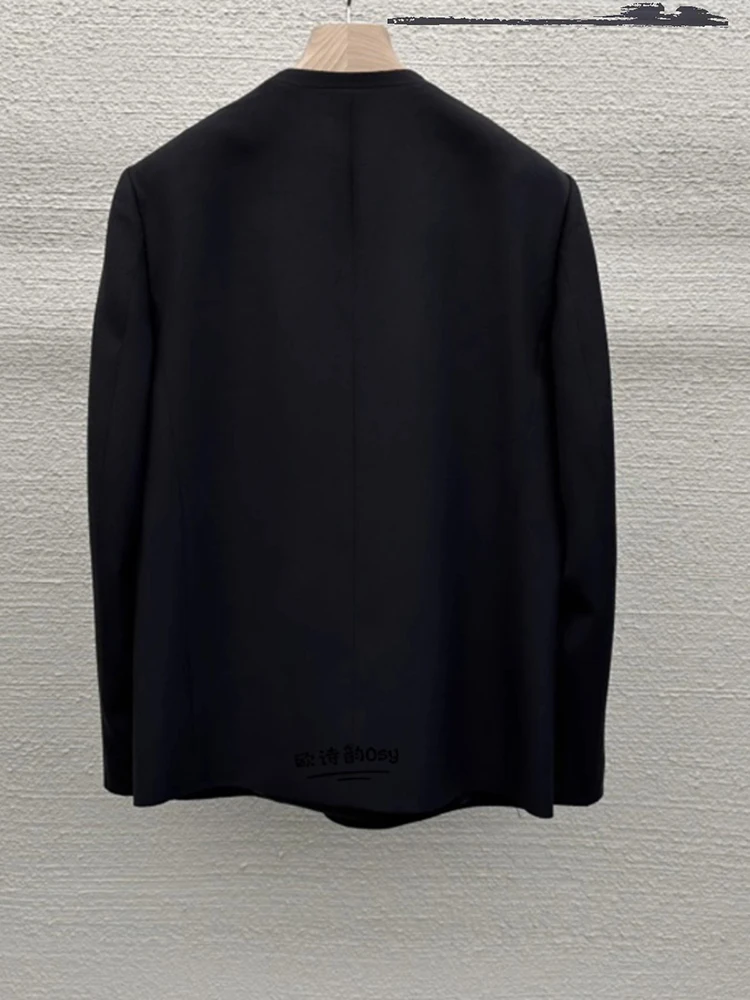 Lanmrem Mode Blazer Jas Voor Vrouwen Lange Mouwen Effen Kleur Onregelmatige Casual Kantoor Dame Kleding 2024 Sumemr Nieuwe 2da5300