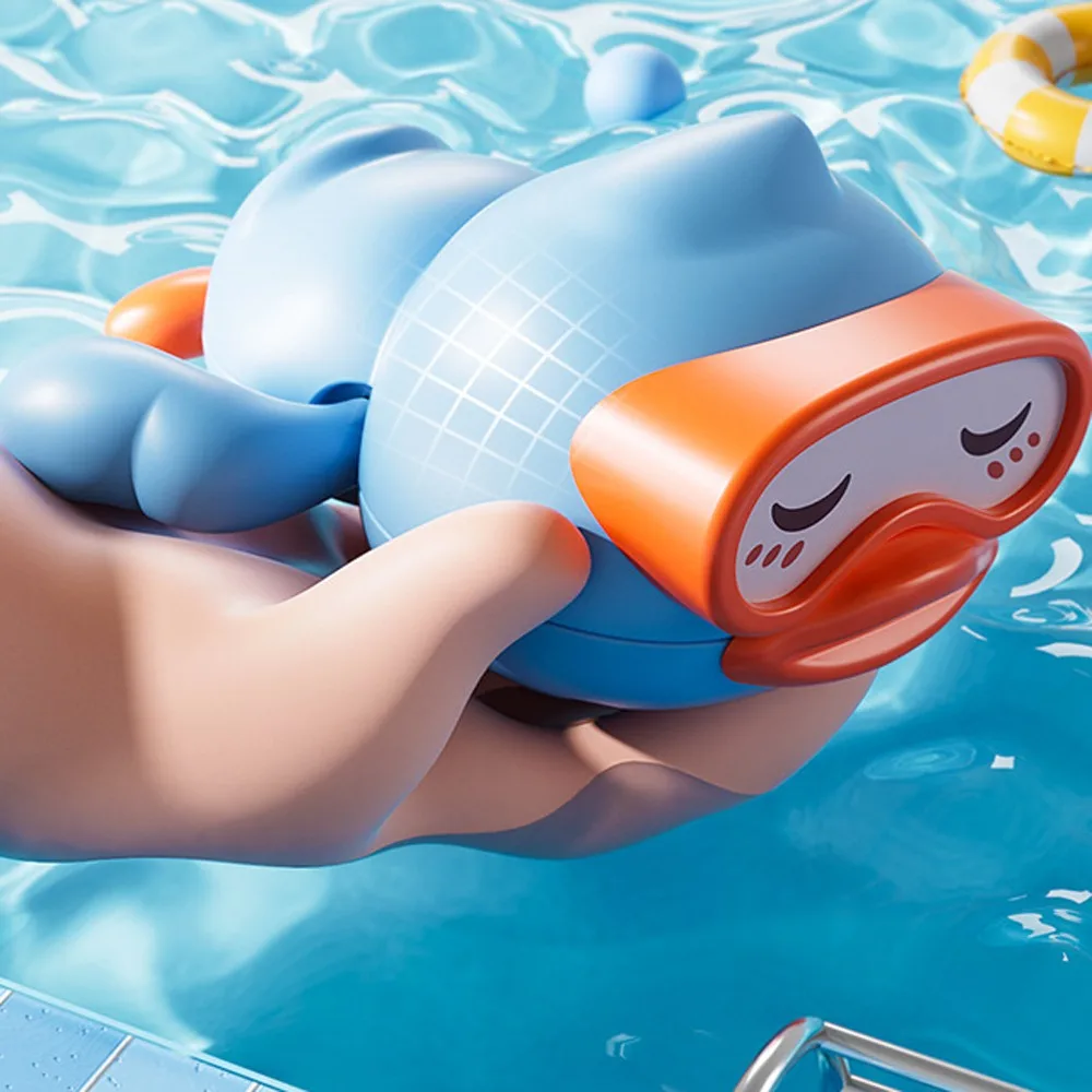 Clockwork Bathing Shower Toys Dolphins Duck giocattoli da bagno per bambini Cute Water Floating bambini vasca da bagno giocattoli doccia per vasca da bagno all'aperto