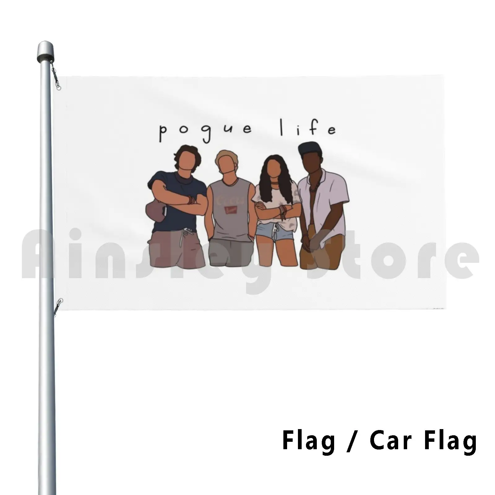 Pogue Life Flag Car Flag Funny Obx Pogue Life Pogue Life Outer Banks Outer Banks Jj John B Kiara Kie