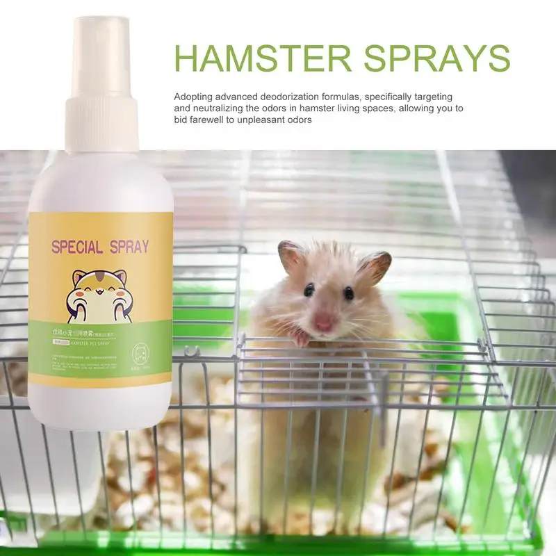 Pet Odor Spray Pet Deodorizer Odor Removal Cage Cleaner Eliminate Pet Odors Long-Lasting Pet Cleaner For Guinea Pigs Rabbits