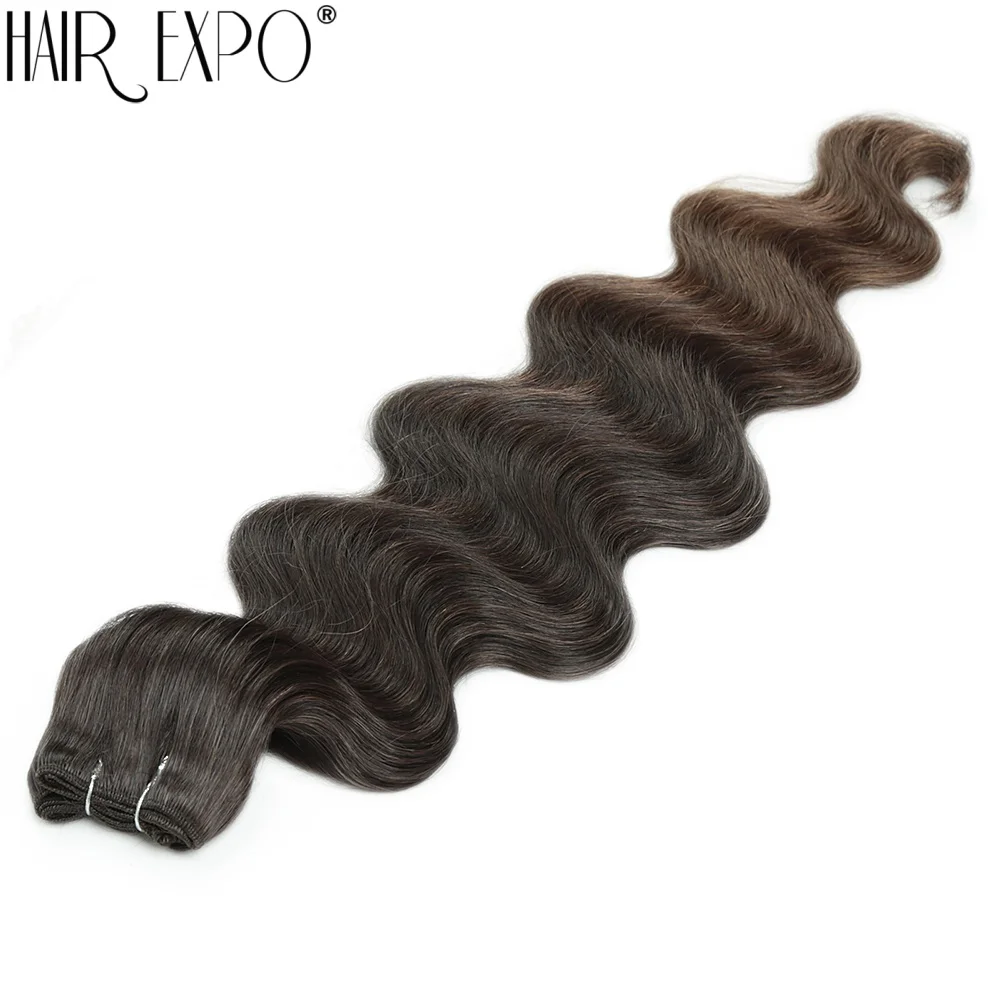 Body Wave Haarbündel 24 Zoll Piano Blonde Natürliche Synthetische Haarverlängerungen Ombre Dicker Pferdeschwanz Lockiges Haar zum Weben für Frauen – Detail 24
