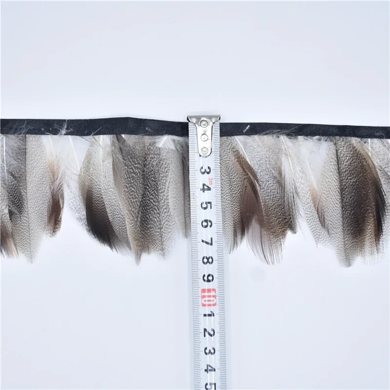 10 Meter Naturfederquast aus Fasan-, Enten- und Gänsefedern, Fransenband, Federn auf Band, Bastelarbeiten, Kleidung, Plumas, Karnevalsdekoration – Detail 5