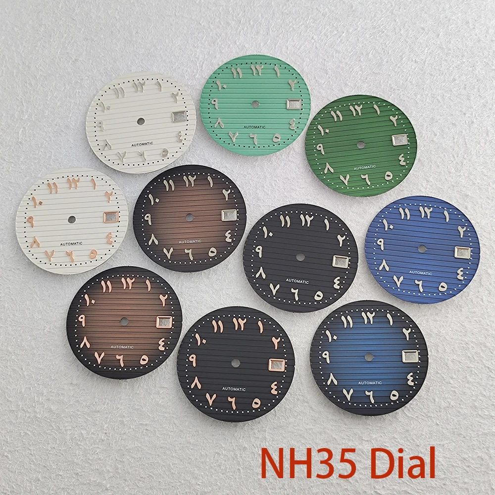 NH35 dial 30.4mm Nautilus Arabic without logo dial suitable for NH35 movement watch accessories