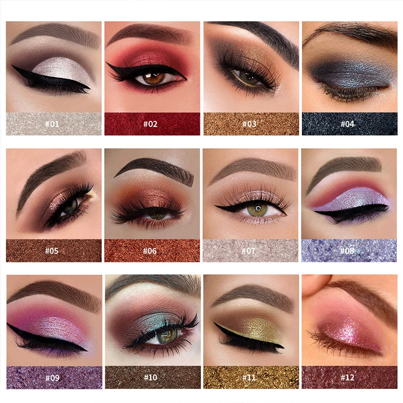 Mini paleta de sombra de ojos camaleón óptico, sombra de ojos con brillo prensado, paleta de maquillaje de sombra de ojos de neón, maquillaje de