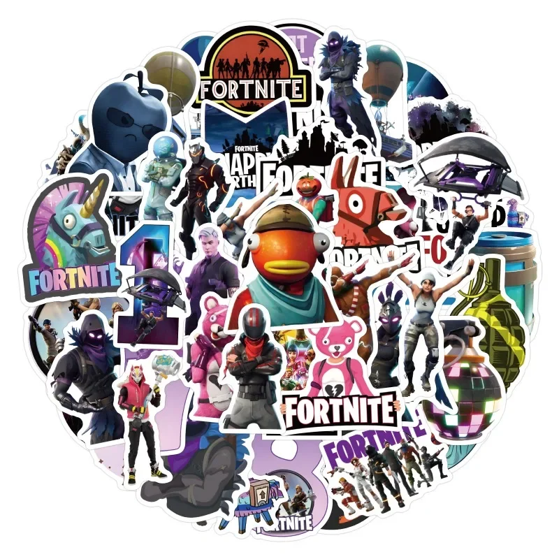 New 55pcs Fortnite Game Graffiti Stickers Suitcase Water Cup Stationery Mobile Phone Scooter Laptop Decorative Stickers