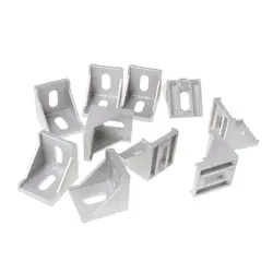 10pcs 4040 Fasten Fitting Angle 40x40 L Connector Aluminum Corner Bracket Joint L9BE