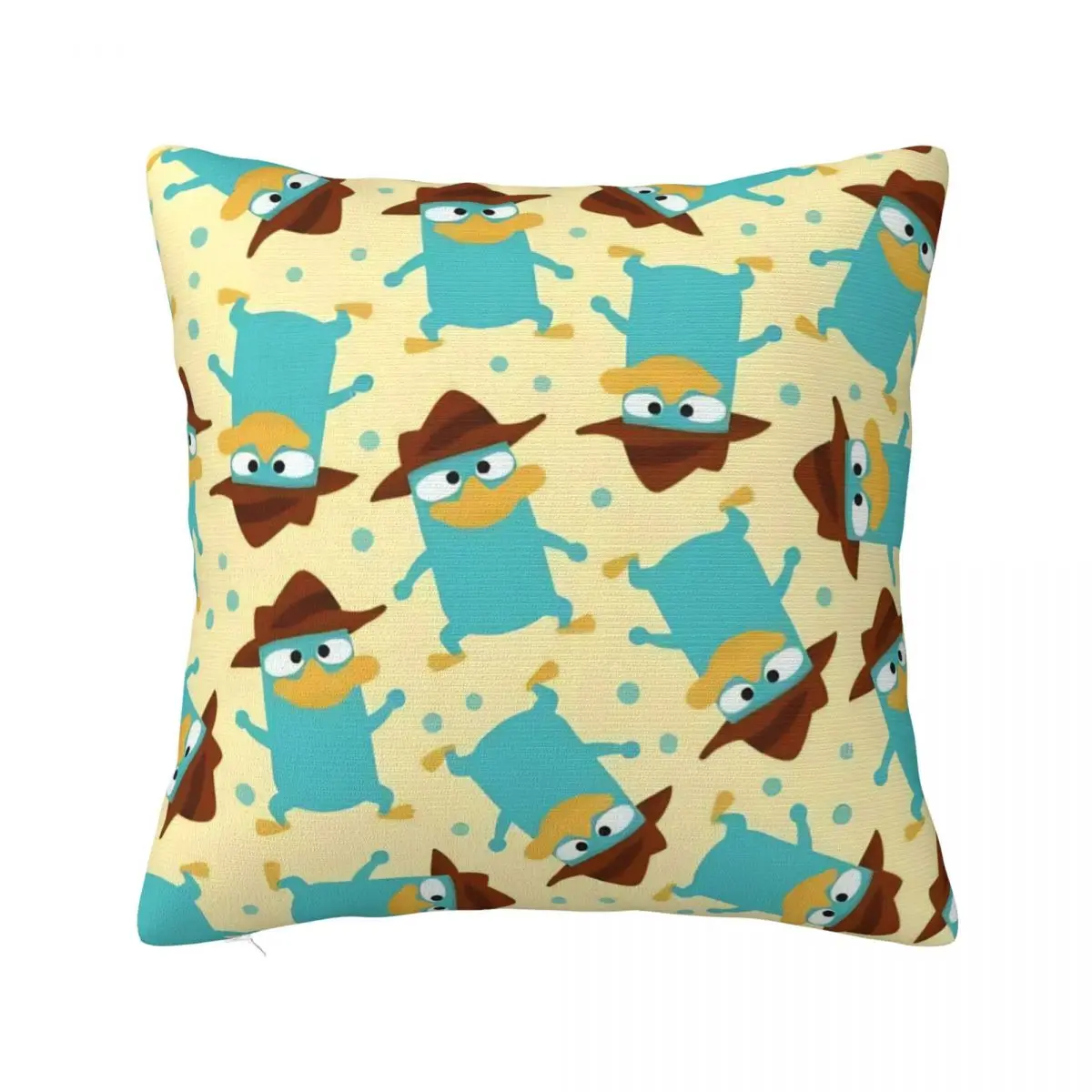 Perry The Platypus Square Pillow Cases Duck Cushion Covers Custom Zipper Decor Throw Pillow Case Cover for Living Room 40x40cm