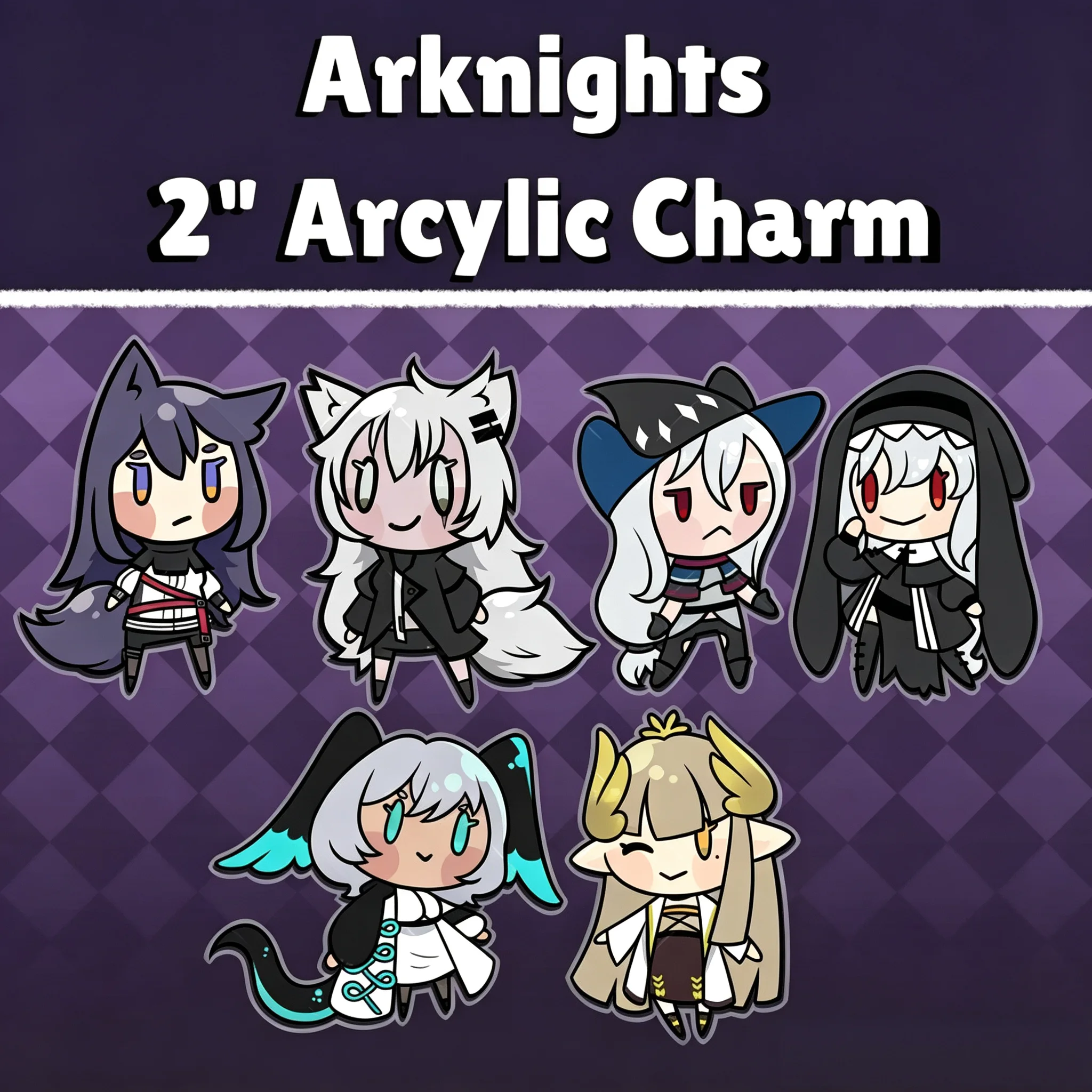 Tomorrow's Ark Acrylic Keychain Pendant Unisex Cute Animal Themed Durable Non-toxic Pendant for Keys
