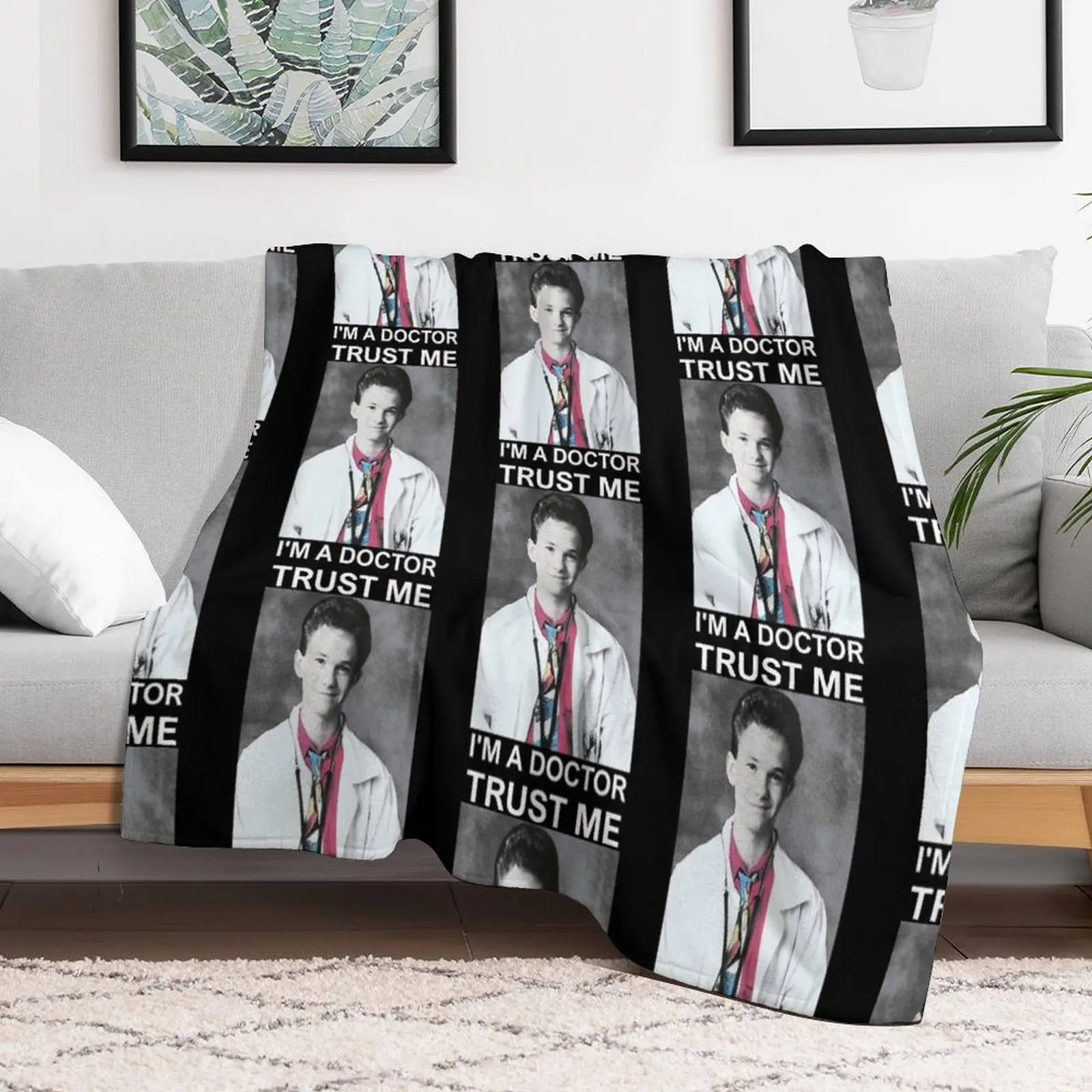 

Doogie Howser Trust Me Throw Blanket Fashion Sofas Luxury Brand Blankets Vintage Large Luxury St Blankets