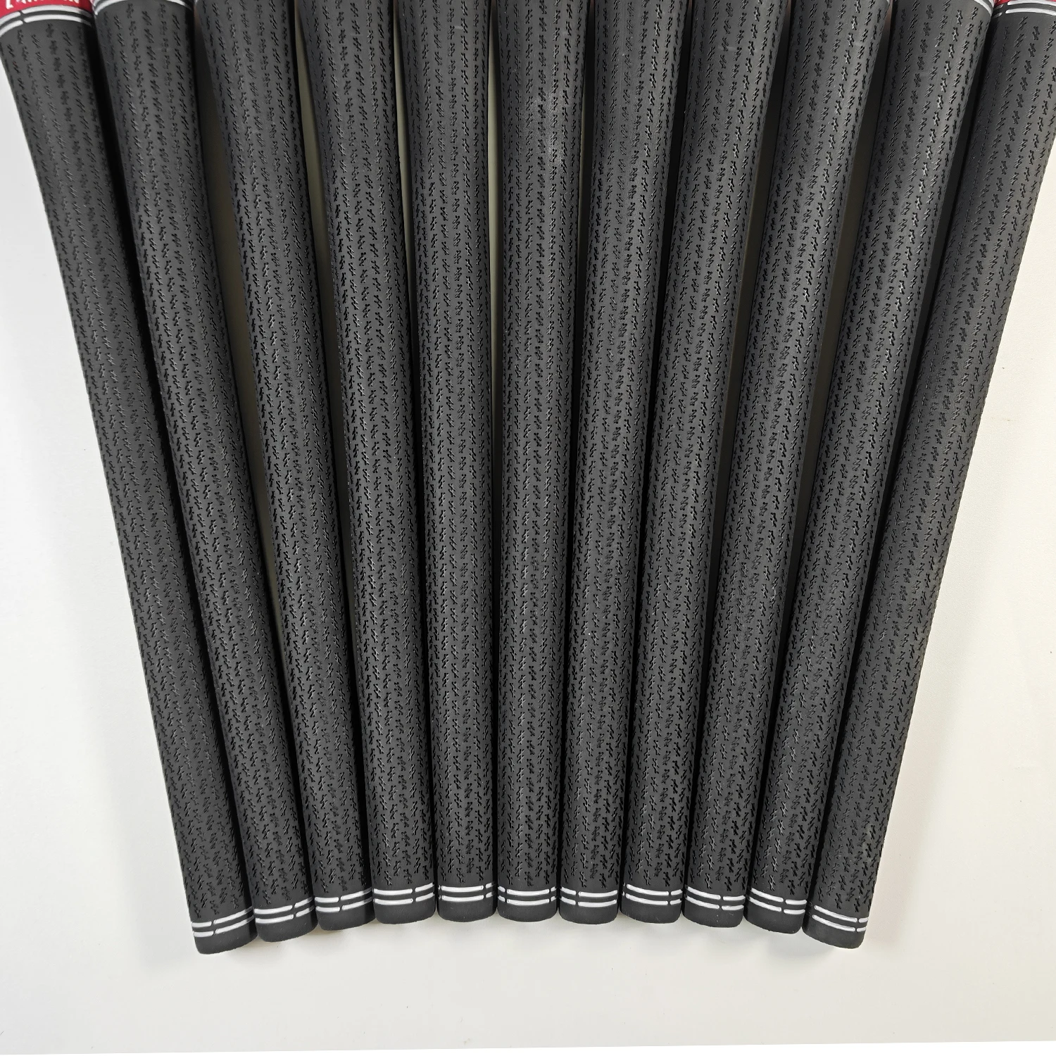 Black Redhead Standard/Midsize Enhanced Traction Natural Rubber Golf Grips - All-Weather Performance