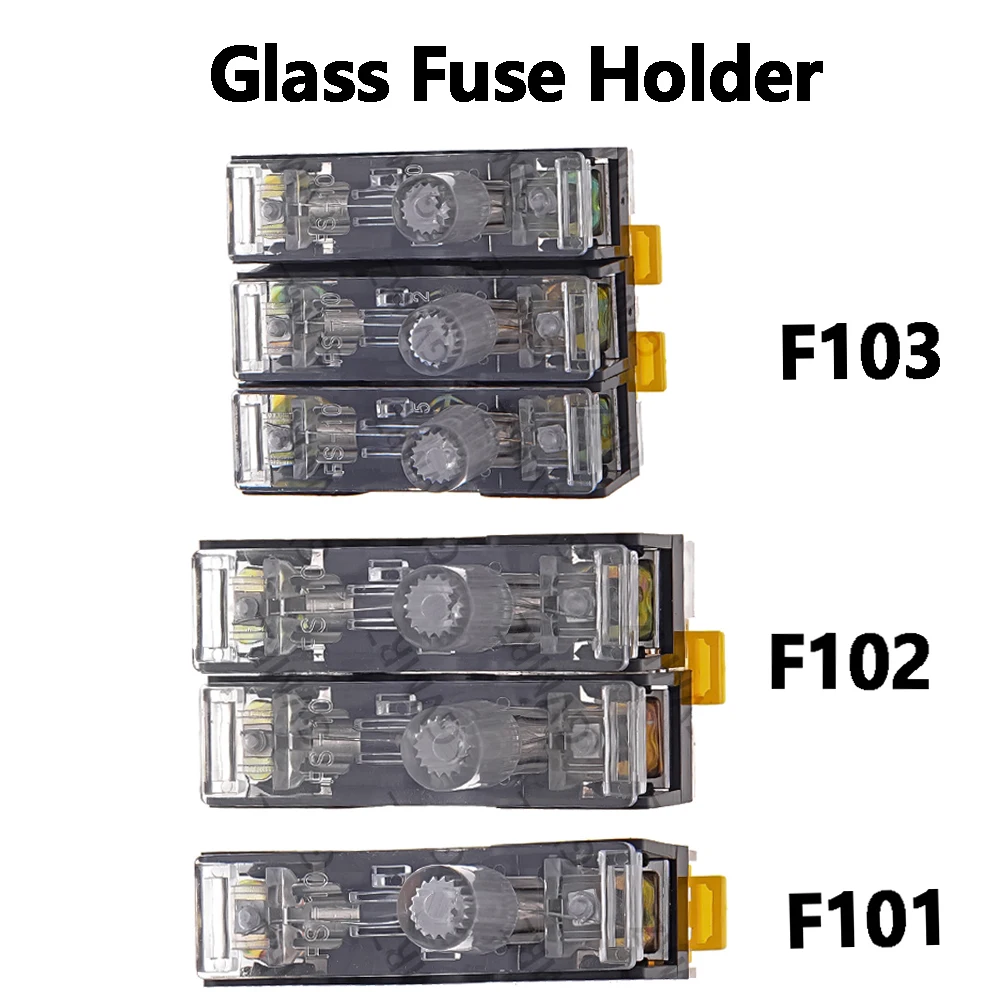 1PCS FS102 FS103  6X30mm FS-101 1Bit FS-101 220V Glass Fuse Holder Din Rail Mount Single Pole 6*30 Fuse Casing FS102 FS103 