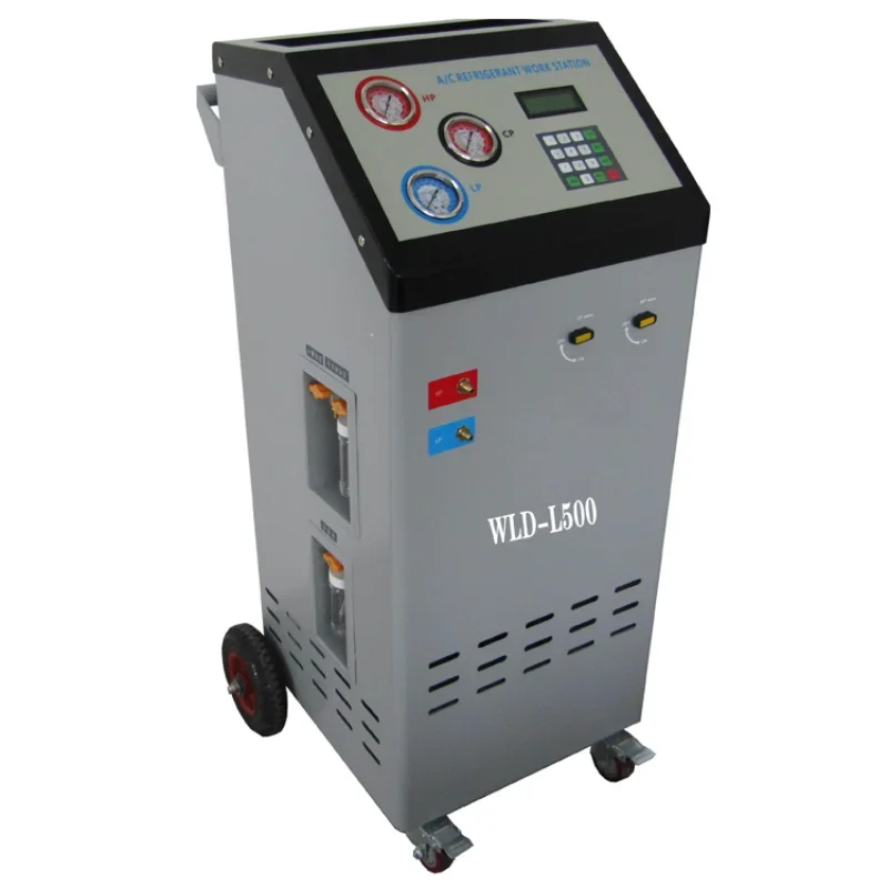 car automotive ac recovery recycling recharge machine semi automatic a/c machine