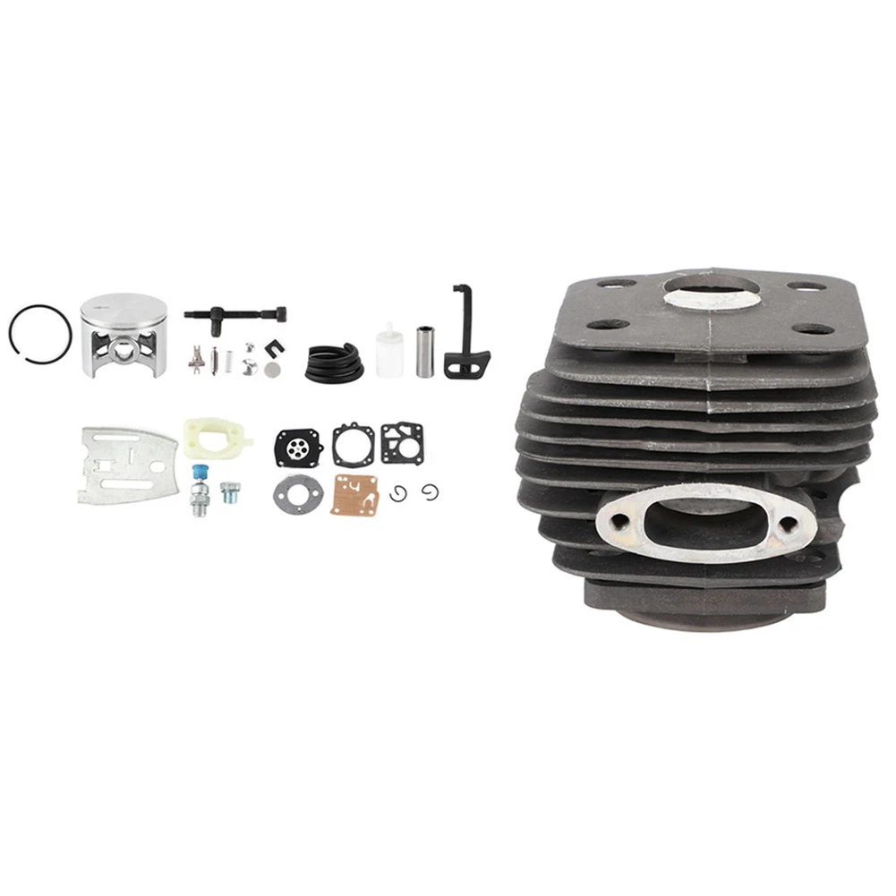 Kit Gergaji Mesin 54Mm 54Mm Kit Piston Silinder Batang Tersedak Termasuk Kompatibel dengan 288XP 181 untuk Pemeliharaan Gergaji Mesin
