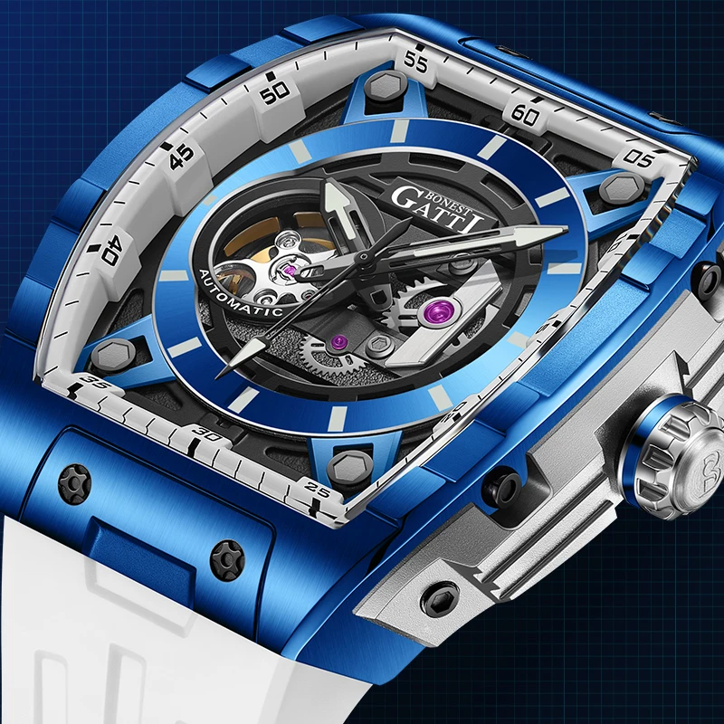 Reloj Mecánico Automático BONE - Luxury Watch With Rubber Strap reseña y precio