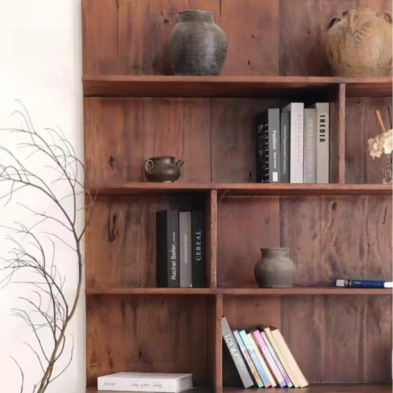 

Solid wood reading bookshelf ash wood against the wall whole wall bookcase living room shelf