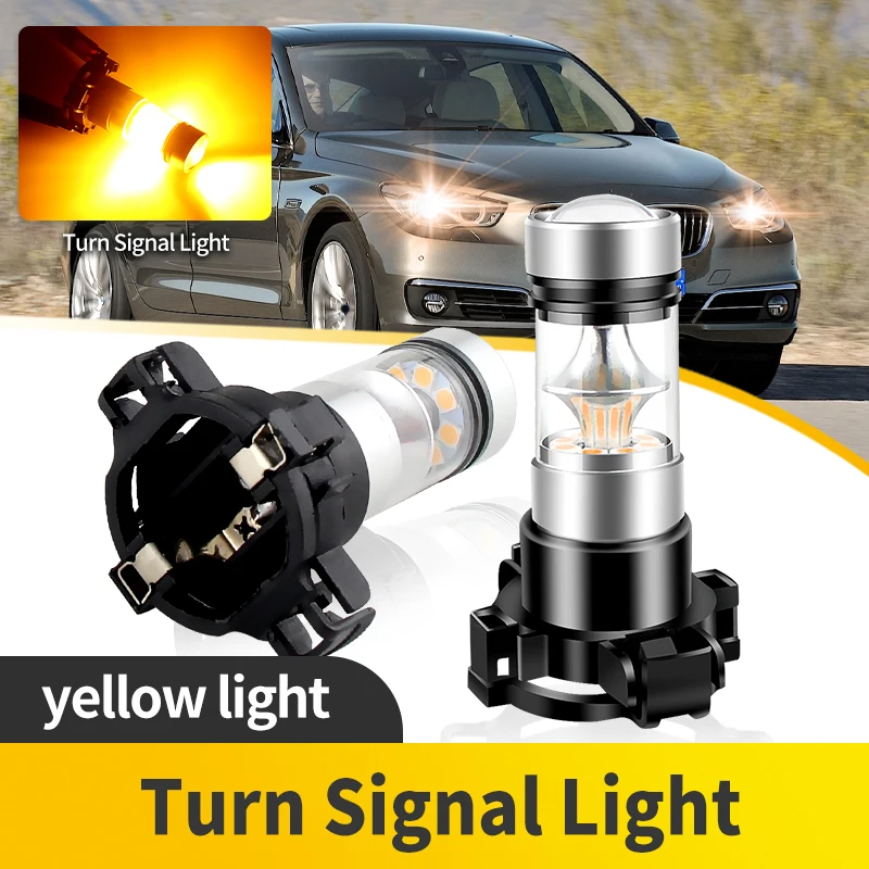 

2PC PY24W PY24WNA LED Turn Signal Light Auto Amber White Signal Lamp For BMW 5-series GT F07 Gran Turismo 2010-up No Hyper Flash