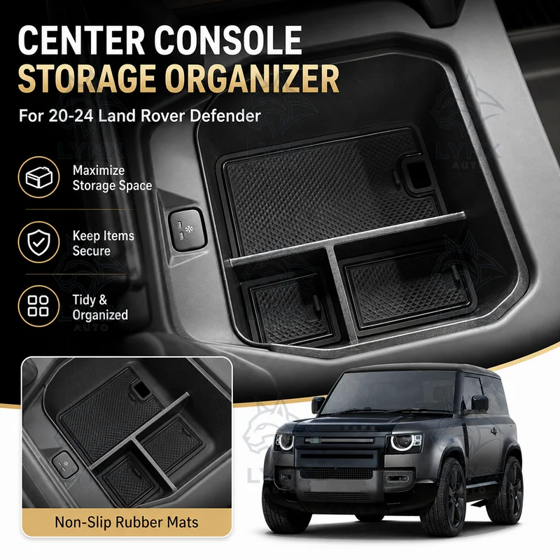 For 20-24 Land Rover Defender Center Console Armrest Box Storage Organizer Car Interior Accessories Modification