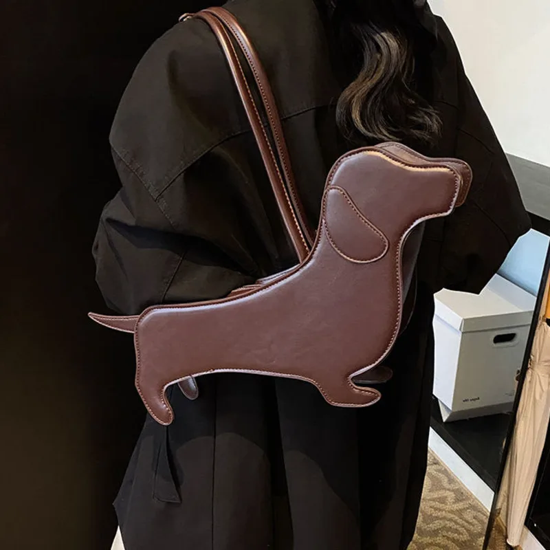 

cute 3D Dog Bag fashionable trend ins Comfortable Handheld Unique appearance small capacity shoulder bag versatile armpit bag