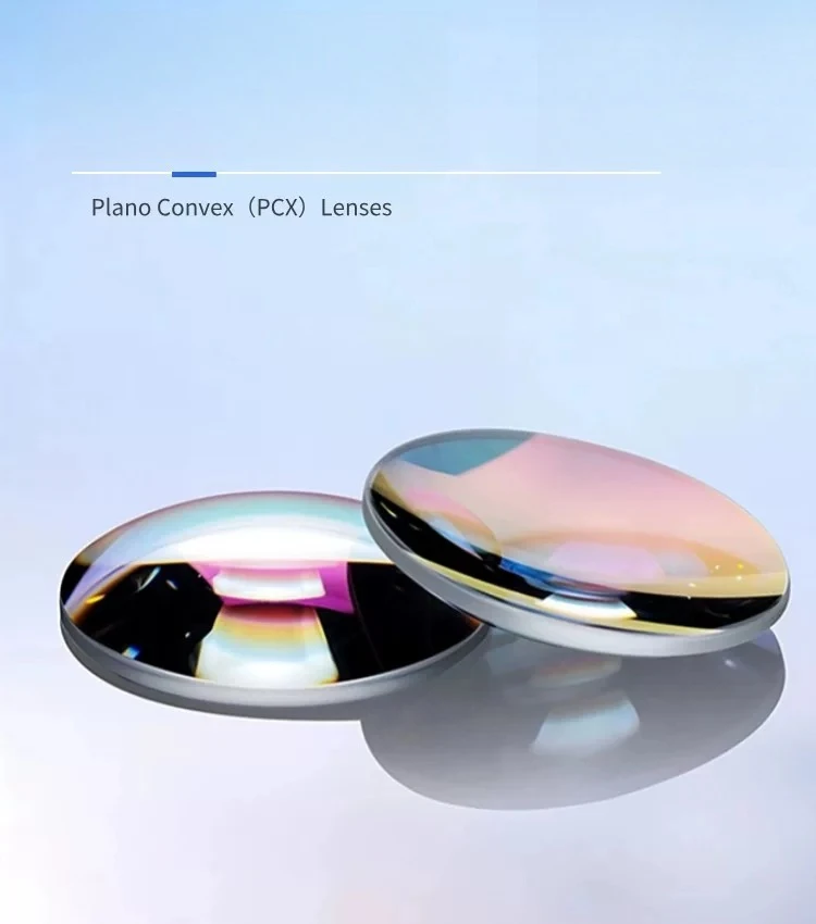 D5m-D63mm Plano-convex Lens Round Square Optical Glass Double-convex Collimating Lens