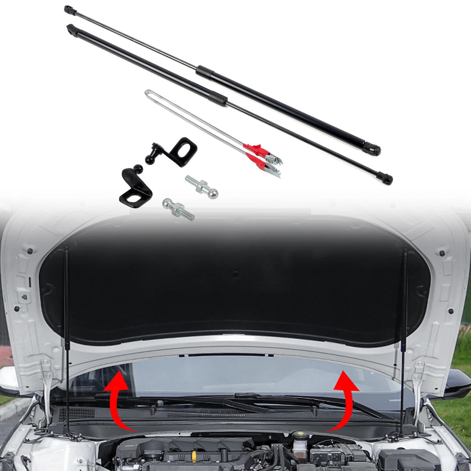 Front Hood Bonnet Lift Support Shock Strut Auto Car Replacement 1 Set for Hyundai Elantra 2021-2024 Exterior Accessories