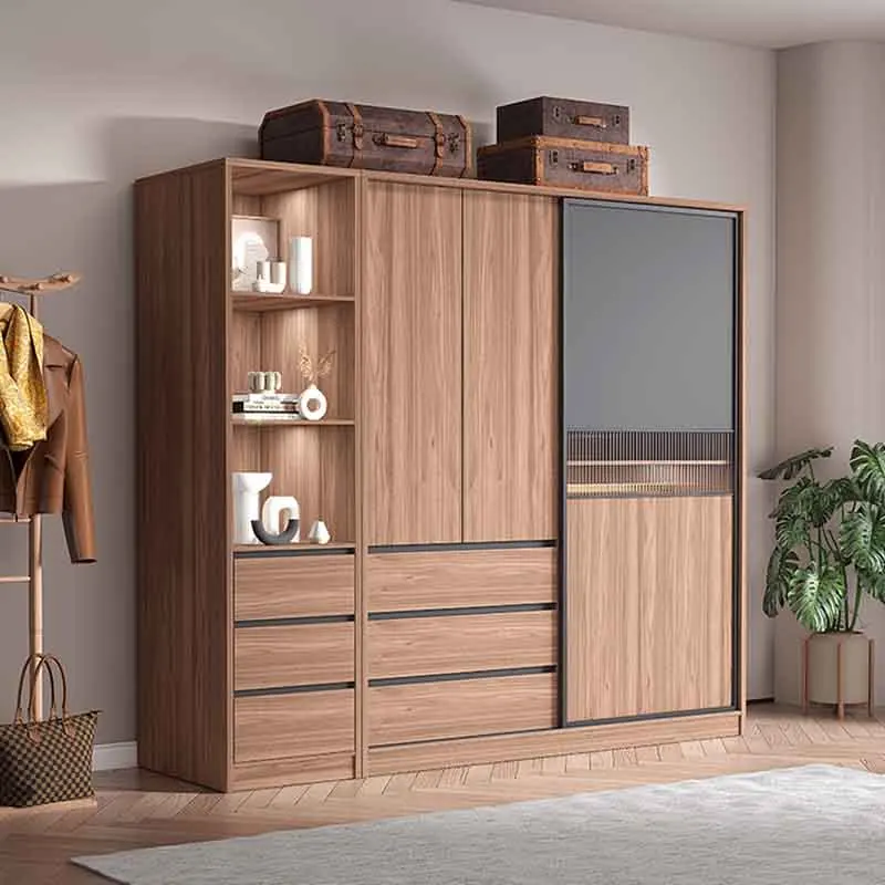 Drawer Luxury Clothes Wardrobes Nordic Cheap Women Multilayer Doors Wardrobes Bedroom Portable Szafa Na Ubrania Home Furniture