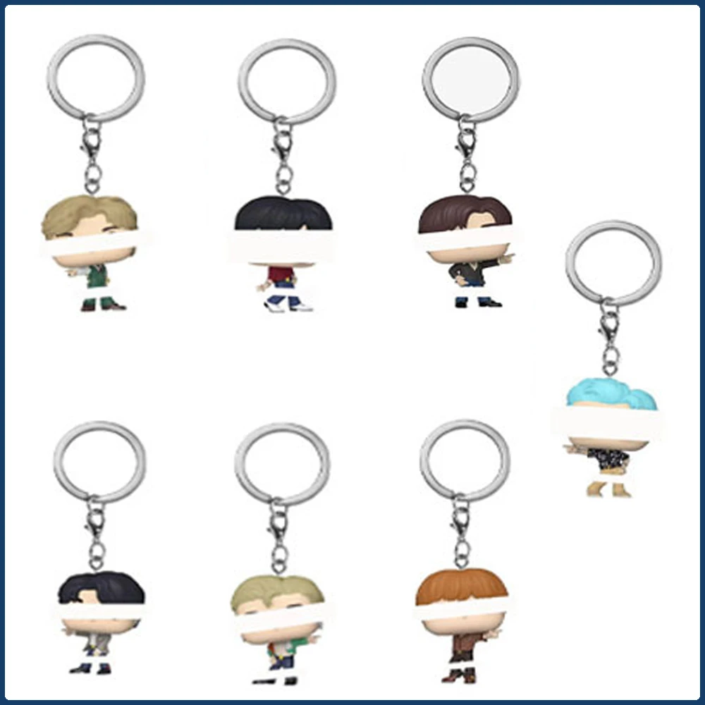 

FUNKO Pocket Keychain Korean Boy Band BTS JIMIN J-HOPE Jung Kook Cute Model Kpop Periphery Pendant Keychains Fan Collection Gift