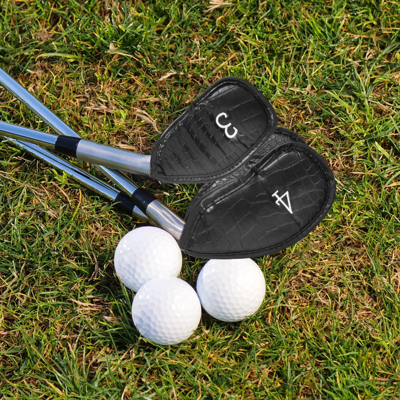 

Набор из 12 чехлов для клюшек для гольфа из полиуретана: прочные, дышащие, ударопрочные, износостойкие, для всех типов клюшек, включая драйверы, паттеры и айроны.