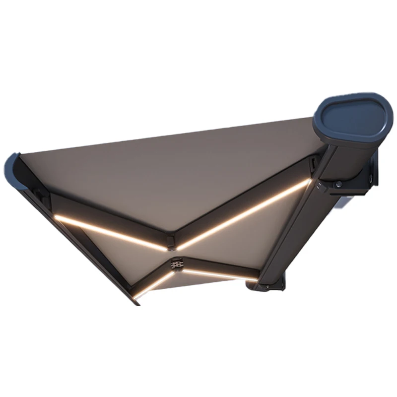 Electric Awning Telescopic Canopy Full Box Automatic Folding Aluminum Alloy Canopy Courtyard Balcony Terrace Outdoor